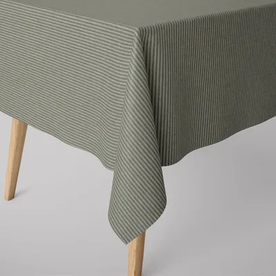 Produktbild von SCHÖNER LEBEN. Tischdecke Streifen 3mm beige mintgrün div. Größen Größe 130x200cm