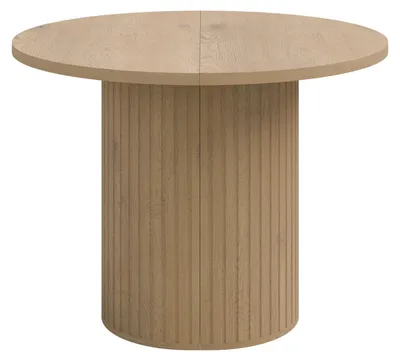 Produktbild von Masseno Ausziehbar Esstisch BOLLA 100 - 188 cm x 100 cm Oval Tisch für Wohnzimmer, Küche, Eichefarben