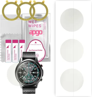 Produktbild von apgo 3 Stück Schutzfolie, Matt, kompatibel mit Watchmark Kardiowatch WF800 Smartwatch, Hydrogel Displayschutzfolie mit Positionierhilfe, Displayfolie, robust und kratzfest