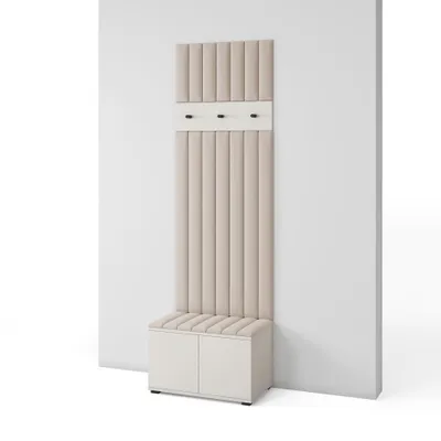 Produktbild von Garderoben-Set Napoli version 16 mit Schuhregal und Polsterplatten, Ideal für Flur und Eingangsbereich (Cashmere, Trinity 02)