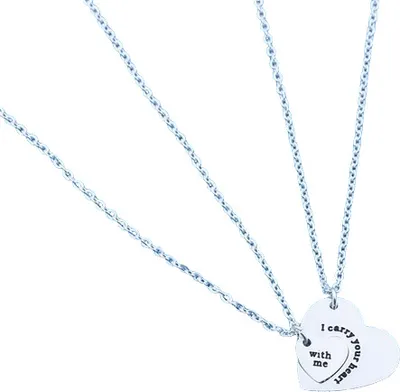 Immagine prodotto di Collane Duo Heart in Argento - Eleganza Unisex KP21121