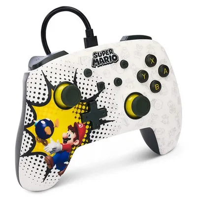Zdjęcie produktu dla Ulepszony przewodowy kontroler przełączników Mario Bob-omb PowerA