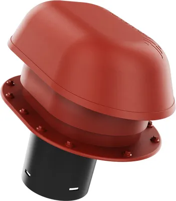 Produktbild von KRONO-PLAST Sanitär-Entlüftungskamin 125 für Blechdachziegel mit flachem Boden und Butyl-Dichtung (Rot)