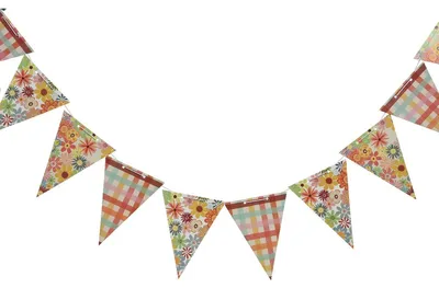 Produktbild von Kaemingk Wimpel-Girlande Bunt 17  x 13 x 180  cm - Papier