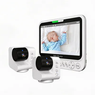 Produktbild von ABM790 Video Babymonitor 7 "LCD HD Pan & Tilt Infrarot Nachtsicht Babymonitor mit zwei Kameras