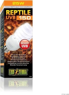 Image de Ampoule UVB Terrarium, Exo Terra Reptile UVB 150, Climat Désertique, 26W