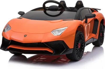 Produktbild von Lamborghini Aventador SV Sportwagen Elektrofahrzeug Kinderfahrzeug Ledersitz EVA Reifen 12V 10Ah Orange