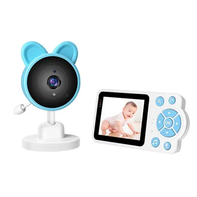 Obrázek produktu pro Chůvička ZELURXX, 2,8" barevný displej, obousměrný zvuk, detekce pláče, noční vidění, sledování teploty, připomínač krmení, modrá barva