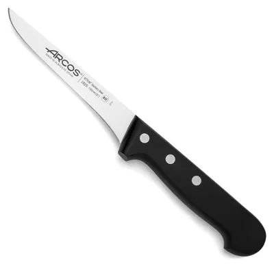 Image de Couteau à désosser Arcos Universal 282504 en acier au nitrum, avec mangue en polyoxyméthylène et lame de 13 cm dans un étui