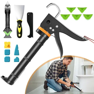 Produktbild von Silikonspritze Kartuschenpistole Kartuschenpresse Silikonpresse und Werkzeug