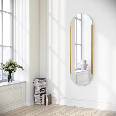 Immagine prodotto di Rivara - Specchio, 50x150h cm oro, Forma Ovale