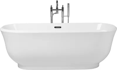 Produktbild von BELIANI Badewanne Weiß 170 x 77 cm Acryl Freistehend Römischer Stil