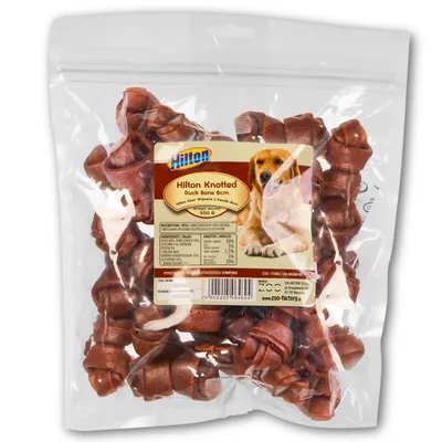 Produktbild von HILTON Knotted Duck Bone 6 cm - hundekauartikel - 500g