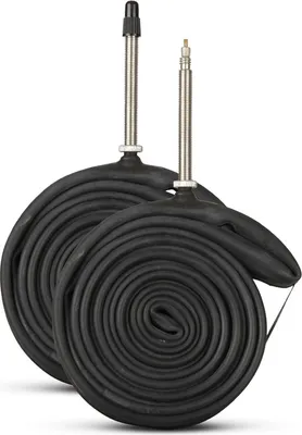 Immagine prodotto di Camera d'aria per bicicletta, set di 2 - Camera d'aria da 28 pollici ( 28" x 3/4 - 1 1/16 ) (valvola SV / Sclaverand) ETRTO - 18/25 - 622/635