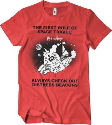 Produktbild von Rick And Morty - Distressed Beacons T-Shirt - Large - Red