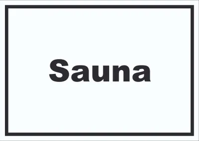Produktbild von Sauna Schild mit Text Erholung Entspannung waagerecht A6 (105x148mm)