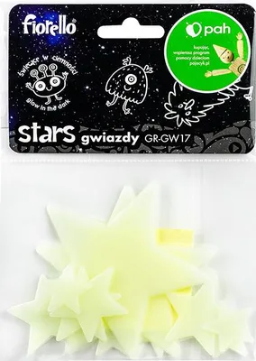Obrázok produktu pre Fiorello Fluorescenčné ozdoby – hviezdičky, 12 ks, zmiešaný sortiment