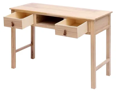 Produktbild von Schreibtisch in Naturfarbe 110 × 45 × 76 cm aus Holz