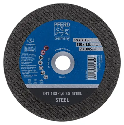 Produktbild von Pferd Trennscheibe für Metall Durchmesser 178x1,6mm Bohrung 22,23mm gerade - 61326122