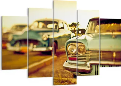 Produktbild von Bild auf Leinwand - Leinwandbild - Auto Kuba Klassiker - 150x100cm - Wand Bild - Wanddeko - Leinwanddruck - Bilder - Kunstdruck - Wanddekoration - Leinwand bilder - Wandkunst - EA150x100-3491