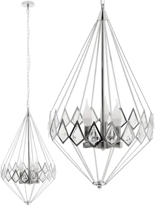 Produktbild von tooLight Pendellampe App767-3Cp Diamond Kristall 3-Lichtquelle E14 40,5X40,5X69-146Cm Einstellbar