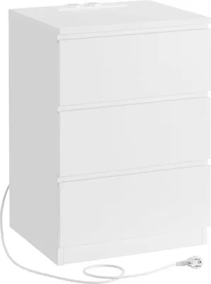 Immagine prodotto di Comodino - 2 prese - 2 porte USB - Moderno - Stazione di ricarica - Spazio di archiviazione