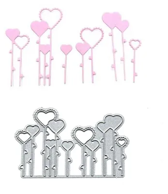 Herzrahmen-Stanzformen, 10x6,8 cm, Metall, für Scrapbooking