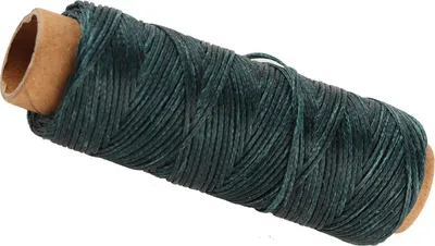 Image de BAFOVY fil de cuir ciré, 1 mm de fil de cire courbe, 50 M de câble de cire plat pour l'artisanat du cuir, fil de couture manuel solide, idéal pour la réparation de stores, d'équipements extérieurs (GREEN)