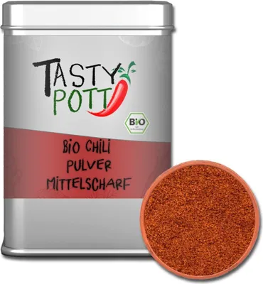 Produktbild von Tasty PottChili Pulver mittelscharf 80g