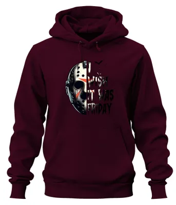 Produktbild von Jason Eishockeymaske Horror Slasher Halloween Grusel Hoodie Kapuzenpullover, Burgundy, M