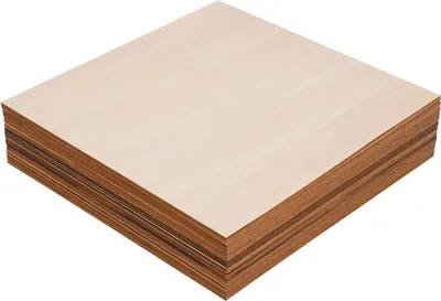 Immagine prodotto di Pannelli di compensato di legno di tiglio – Legno non trattato – 30 pezzi di 40x40 cm – Spessore 0,27 cm – Formato quadrato, ideali per taglio laser e incisione – Perfetti per progetti fai-da-te, decorazioni per la casa – Colore naturale