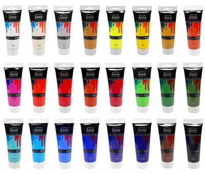 Image de Artina Set de 24 peintures acryliques 120 ml Crylic