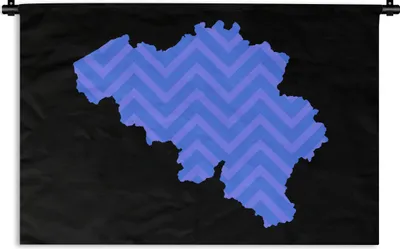 Produktbild von MuchoWow® Wandteppich Wandbehang Karte - Belgien - Muster 90x60 cm Tapisserie Dekoration Wandtuch - Wandskulpturen - Bildteppich