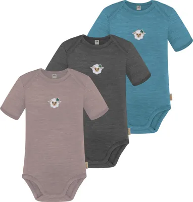 Produktbild von normani 3er Set Baby Merino Body Kurzarm