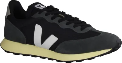 Produktbild von Veja RIO BRANCO Herrensneaker, Leder/Mesh, Black/White, nachhaltig produziert - Herrenschuhe Sneaker / Schnürschuh, Schwarz, alveomesh/leder (100% recyceltes polyester/velour) 