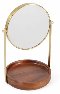Immagine prodotto di Specchio da tavolo girevole con appoggio, Ø16x28 cm