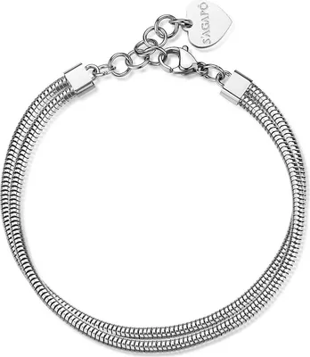 Productafbeelding van Armbanden. Kettingarmband Sagapò, zilver. Collectie Chunky - dames