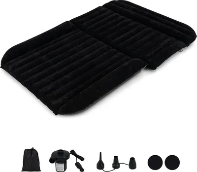 Produktbild von Auto-Matratze - Aufblasbare SUV-Luftmatratze - 190 x 130 cm - Beidseitig - Mit Pumpe und Tragetasche - Schwarz
