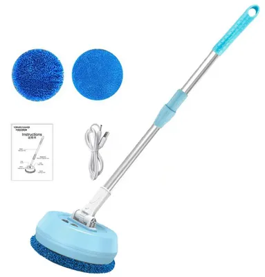 Produktbild von Elektrischer Spin Mop - Kabelloser Boden- und Fensterreiniger - Automatisch - 2-in-1 Nass- & Trockenreinigung - Für Haus & Auto - Blau