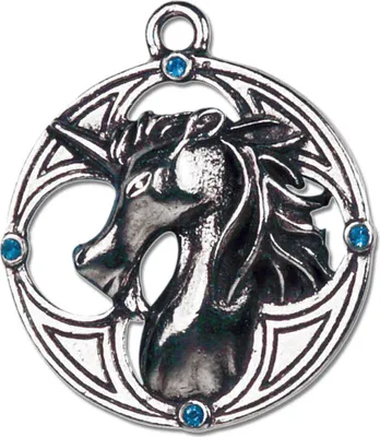 Produktbild von Plantaganet Einhorn Anhänger Schmuck Mit Halskette 34x30mm