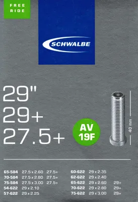 Produktbild von Schwalbe AV 19 F Schlauch Autoventil 29 Zoll Plus 27,5 Zoll Plus 27.5"+
