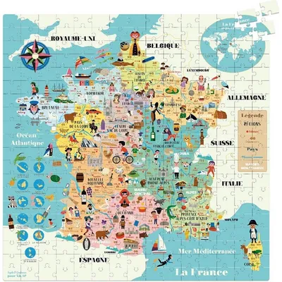 Immagine prodotto di Puzzle Mappa della Francia 300 pezzi