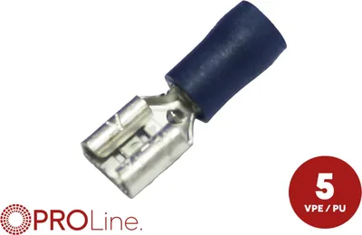 Produktbild von Flachsteckhülse(f) 1,5mm²-2,5mm²/8,0mm blau 5 Stück