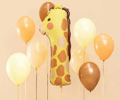 Obrázok produktu pre Fóliový balón číslo \1\" - Žirafa 31x82 cm"