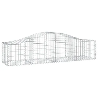 Obrázek produktu pro vidaXL Gabion s vysokým obloukem 200x50x40/60 cm Pozinkované železo