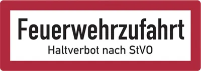 Produktbild von Dreifke® Feuerwehrschild, Feuerwehrzufahrt Haltverbot - DIN 4066 | Alu 2 mm |...