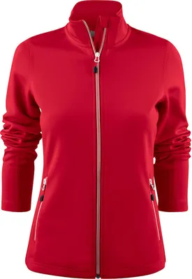 Produktbild von Damen Powerslide Stretch-Sweatjacke Rot aus 100% Polyester mit Reißverschluss und Taschen