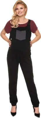 Immagine prodotto di PeeKaBoo Pantaloni di maternità da donna con spalline Dreaded Nero S/M