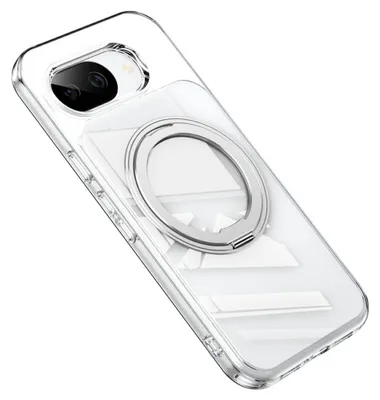 Produktbild von Coverup Mattes Transparentes TPU Back Cover mit MagSafe Compatible Ring Ständer - Google Pixel 10a Hülle - Transparent