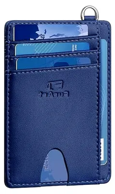 Produktbild von Schlank Kreditkartenetui,RFID-Blockierung Portemonnaie, Minimalistisch Kreditkarten Kartenetui für Herren und Damen